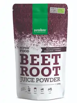 De Online Drogist Purasana beet root juice powder 200gr aanbieding