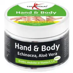 De Online Drogist Lucovitaal hand & body crème echinacea en aloë vera 250ml aanbieding