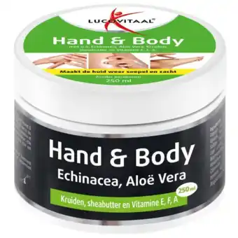 De Online Drogist Lucovitaal hand & body crème echinacea en aloë vera 250ml aanbieding