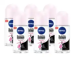 De Online Drogist Nivea black & white invisible original roll-on voordeelverpakking 6x50ml aanbieding