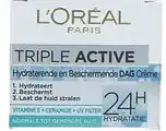 De Online Drogist L'oréal paris triple active dagcrème normale, gemengde huid 50ml aanbieding