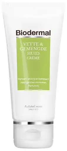 De Online Drogist Biodermal vette & gemengde huid crème 50ml aanbieding