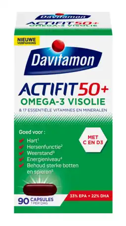 De Online Drogist Davitamon actifit 50 plus omega-3 visolie capsules 90cp aanbieding