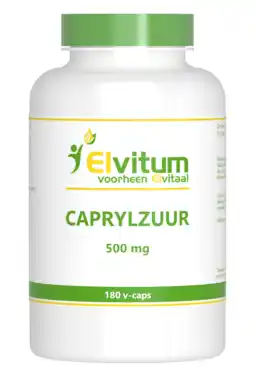 De Online Drogist Elvitum caprylzuur 500mg vegicaps 180cp aanbieding