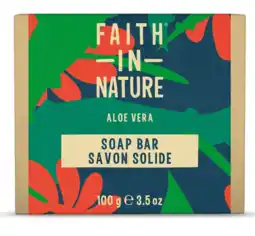 De Online Drogist Faith in nature aloë vera soap bar 100gr aanbieding