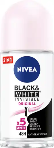 De Online Drogist Nivea black & white invisible original roll-on 50ml aanbieding