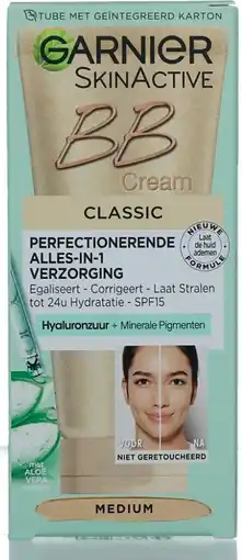 De Online Drogist Garnier skinactive bb cream classic - medium 50ml aanbieding