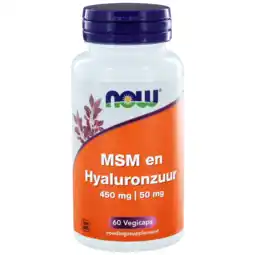 De Online Drogist Now msm en hyaluronzuur capsules 60cp aanbieding