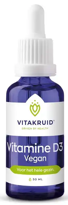 De Online Drogist Vitakruid vitamine d3 druppels vegan 30 ml 30ml aanbieding