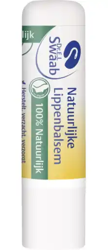 De Online Drogist Dr swaab lippenbalsem 100% natuurlijk 4.8gr aanbieding