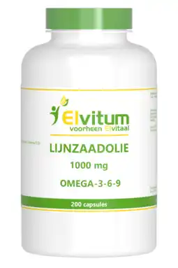 De Online Drogist Elvitum lijnzaadolie 1000mg capsules 200cp aanbieding