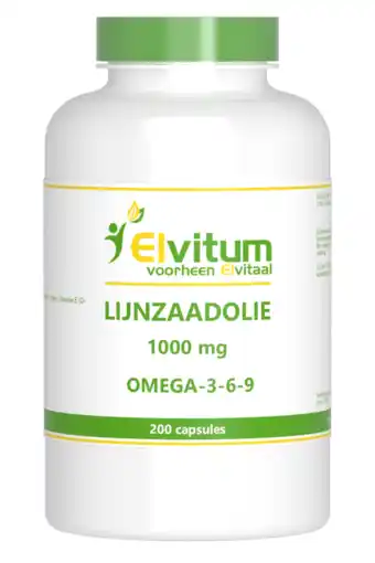 De Online Drogist Elvitum lijnzaadolie 1000mg capsules 200cp aanbieding