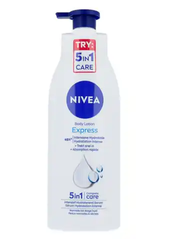 De Online Drogist Nivea bodylotion express pomp 400ml aanbieding