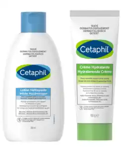 De Online Drogist Cetaphil milde huidreiniger 200ml + hydraterende crème 100g combinatievoordeel 2 stuks aanbieding