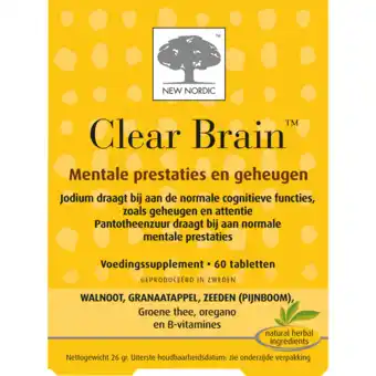 De Online Drogist New nordic clear brain tabletten 60tb aanbieding