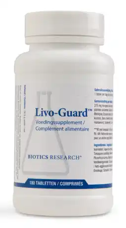De Online Drogist Biotics livo-guard tabletten 180tb aanbieding