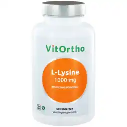 De Online Drogist Vitortho l-lysine 1000 mg tabletten 60tb aanbieding