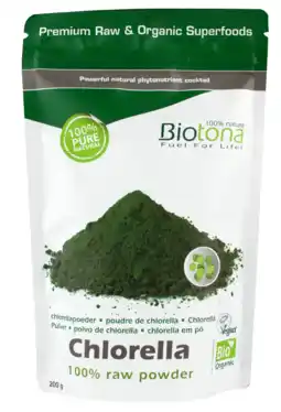 De Online Drogist Biotona chlorella raw poeder 200gr aanbieding