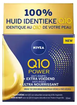 De Online Drogist Nivea q10 power anti-rimpel + extra voedende nachtcrème 50ml aanbieding