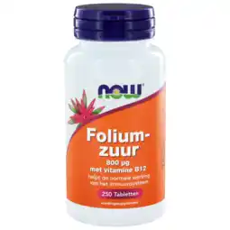 De Online Drogist Now foliumzuur 800 μg tabletten 250st aanbieding