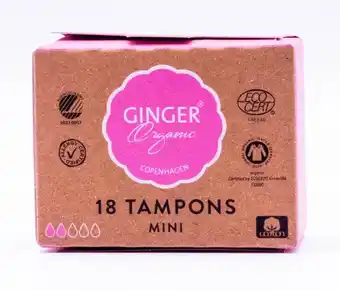De Online Drogist Ginger organic tampons mini 18st aanbieding
