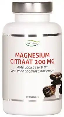 De Online Drogist Nutrivian magnesium citraat 200mg tabletten 100tb aanbieding