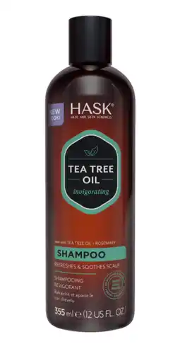 De Online Drogist Hask teatree oil & rosemary shampoo 355ml aanbieding