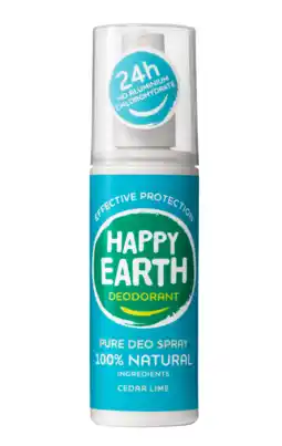 De Online Drogist Happy earth happy earth 100% natuurlijke deo spray cedar lime 100ml aanbieding