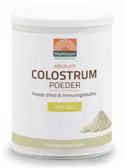 De Online Drogist Mattisson healthstyle colostrum powder 125gr aanbieding