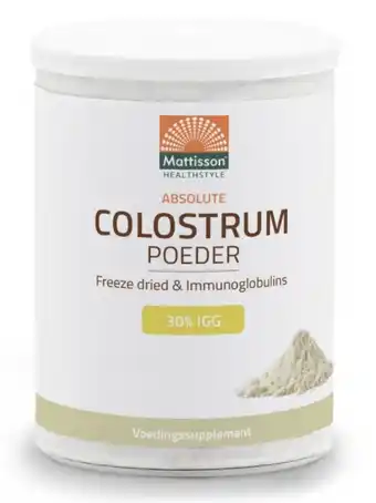 De Online Drogist Mattisson healthstyle colostrum powder 125gr aanbieding