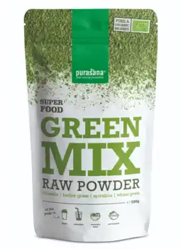 De Online Drogist Purasana green mix raw powder 200gr aanbieding