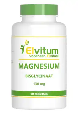 De Online Drogist Elvitum magnesium bisglycinaat 130mg tabletten 90tb aanbieding