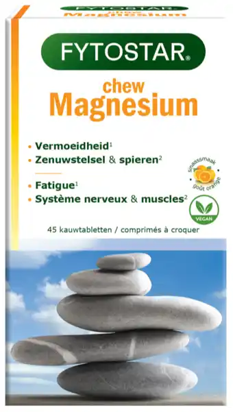 De Online Drogist Fytostar magnesium kauwtabletten 45ktb aanbieding