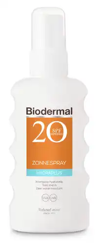 De Online Drogist Biodermal hydraplus zonnespray spf20 175ml aanbieding