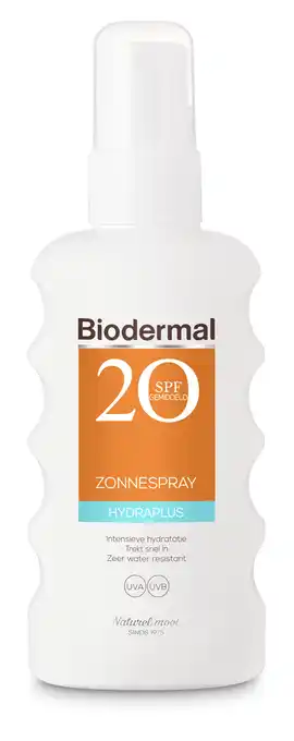 De Online Drogist Biodermal hydraplus zonnespray spf20 175ml aanbieding