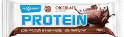 De Online Drogist Maxsport chocolate protein reep 60gr aanbieding