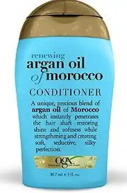 De Online Drogist Ogx conditioner renewing argan oil of morocco 89ml aanbieding
