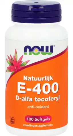 De Online Drogist Now e-400 d-alpha tocopherol capsules 100st aanbieding
