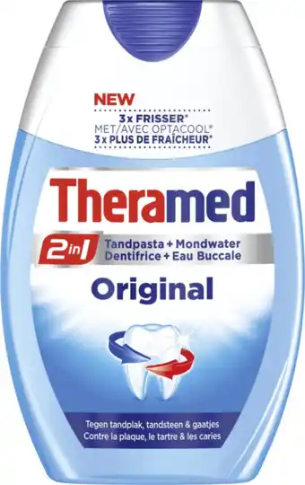 De Online Drogist Theramed tandpasta 2in1 original 75ml aanbieding