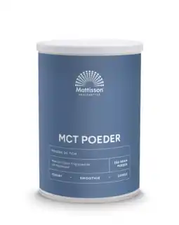 De Online Drogist Mattisson healthstyle biologische mct poeder coconut pure 350gr aanbieding