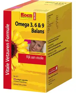 De Online Drogist Bloem omega 3, 6 & 9 balans softgels 96sg aanbieding