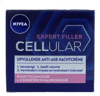 De Online Drogist Nivea hyaluron cellular filler verstevigende nachtcrème 50ml aanbieding