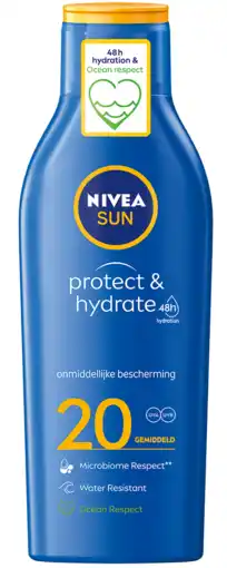 De Online Drogist Nivea sun protect & hydrate zonnemelk spf20 200ml aanbieding