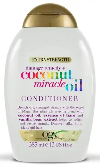 De Online Drogist Ogx coconut miracle oil conditioner 385ml aanbieding