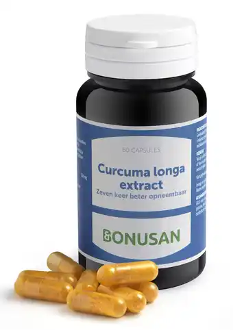 De Online Drogist Bonusan curcuma longa extract capsules 60cp aanbieding