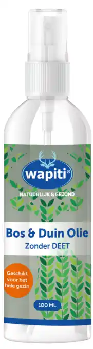 De Online Drogist Wapiti bos & duin huidolie spray 100ml aanbieding