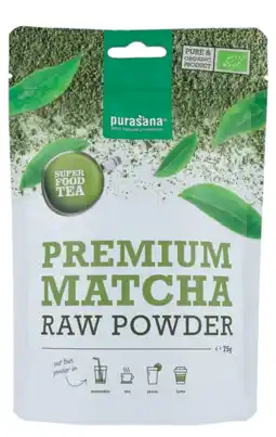 De Online Drogist Purasana matcha raw powder 75gr aanbieding