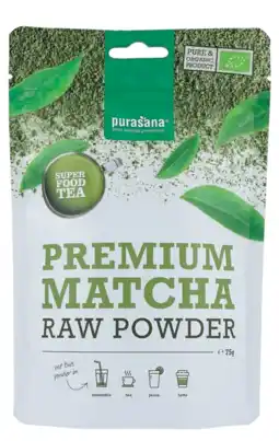 De Online Drogist Purasana matcha raw powder 75gr aanbieding