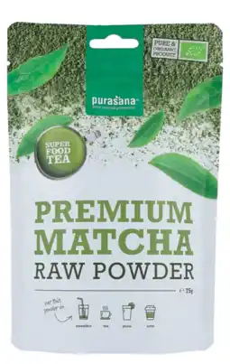 De Online Drogist Purasana matcha raw powder 75gr aanbieding