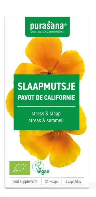 De Online Drogist Purasana slaapmutsje capsules 120vcp aanbieding